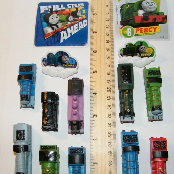 Thomas the Tank Engine Deluxe Cake Toppers Set of 14 with 10 Trains, 2 Stickers - Picture 3 of 7